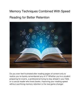memory-techniques-combined-with-speed-reading-for-better-retention