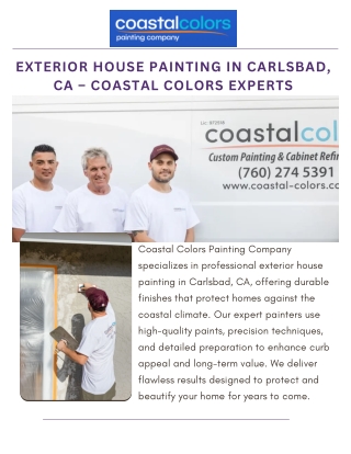 Professional Exterior House Painting Carlsbad, CA – Enhance Curb Appeal