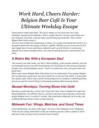 Work Hard, Cheers Harder_ Belgian Beer Café Is Your Ultimate Weekday Escape (1)
