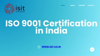 ISO 9001 Certification in India