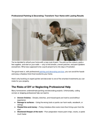 Professional Painting & Decorating_ Transform Your Home with Lasting Results