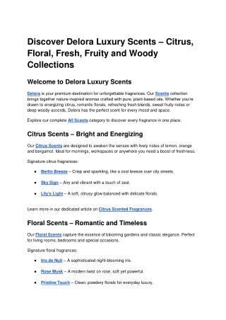 2 - Delora Luxury Scents : Discover the elegance of Delora