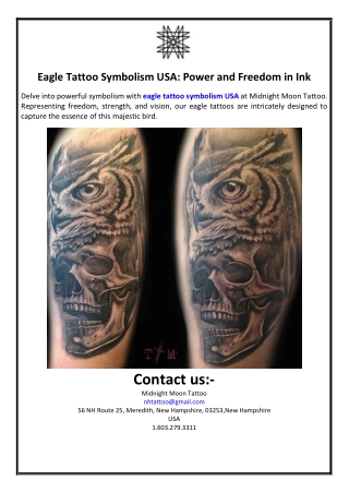 Eagle Tattoo Symbolism USA: Power and Freedom in Ink