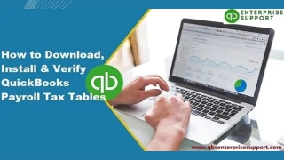 Easily Download, Install, and Verify QuickBooks Payroll Tax Tables