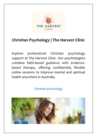 Christian Psychology | The Harvest Clinic