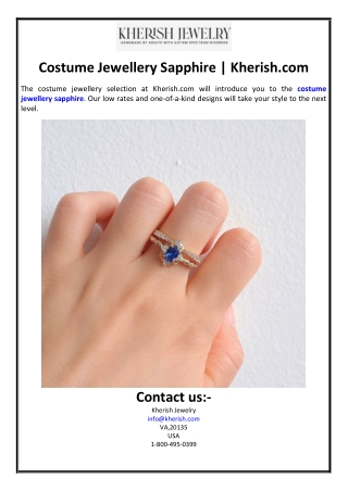 Costume Jewellery Sapphire | Kherish.com