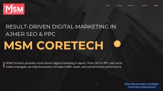 Result-Driven Digital Marketing in Ajmer SEO & PPC | MSM Coretech