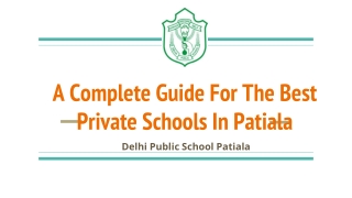 A Complete Guide For The Best Private Schools In Patiala