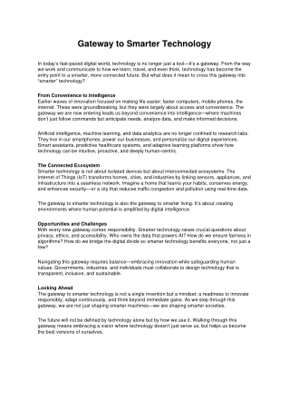 Your one-stop gateway to smarter technology