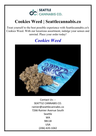 Cookies Weed | Seattlecannabis.co