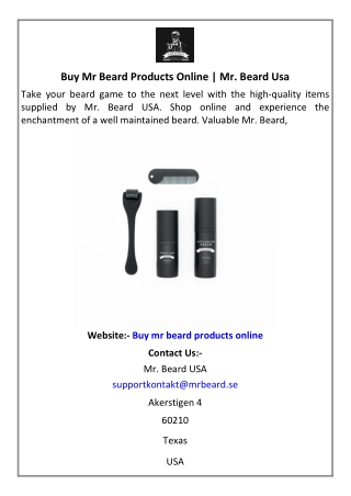 Buy Mr Beard Products Online  Mr. Beard Usa