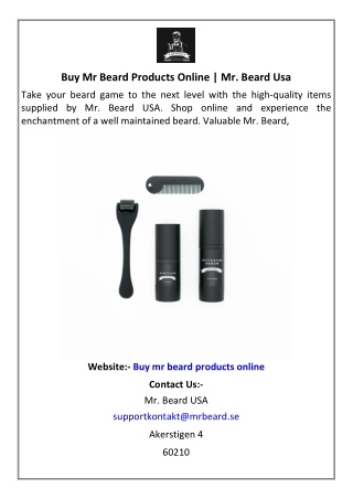 Buy Mr Beard Products Online  Mr. Beard Usa(1)