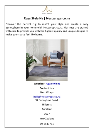 Rugs Style Nz  Nestwraps.co.nz