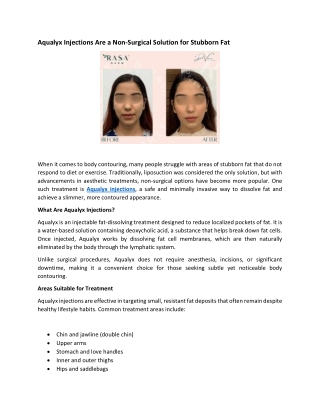 Aqualyx injections: Rasaderm