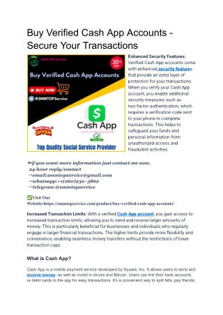 Buy Verified Cash App Accounts - Secure Your Transactions