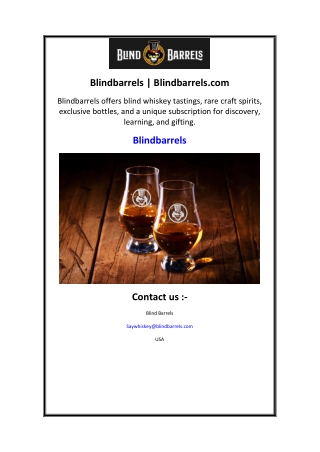 Blindbarrels | Blindbarrels.com