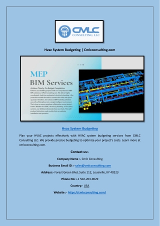 Hvac System Budgeting