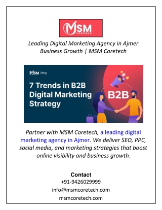 Advertising Agency in Ajmer Creative Ads & Branding by  |  MSM Coretech