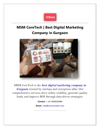 MSM CoreTech | Best Digital Marketing Company in Gurgaon