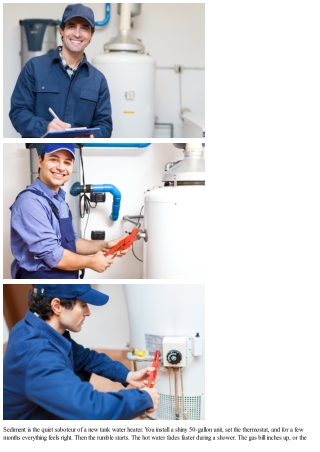 How to Handle Sediment Issues with New Tank Water Heater Installation