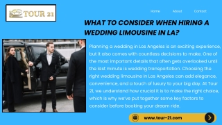 What to Consider When Hiring a Wedding Limousine in LA