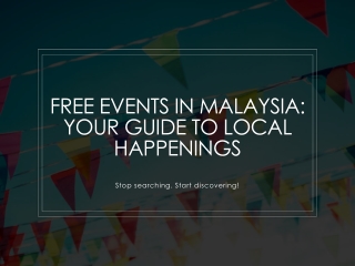 Free events Malaysia