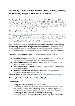 Glamping Tents Fabric Market Size