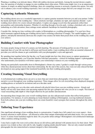 Why You Should Consider Pre-Wedding Shoots with a Photographer!