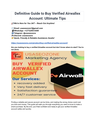 Definitive Guide to Buy Verified Airwallex Account
