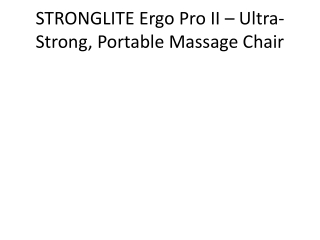 STRONGLITE Ergo Pro II – Ultra-Strong, Portable Massage Chair