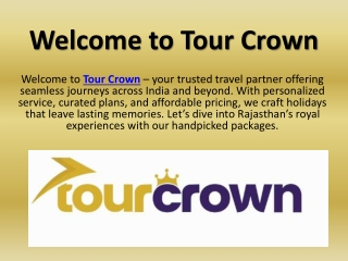 Best Rajasthan Tour Plan by Tour Crown