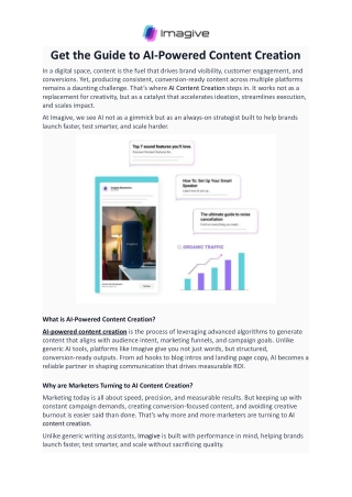 Get the Guide to AI-Powered Content Creation