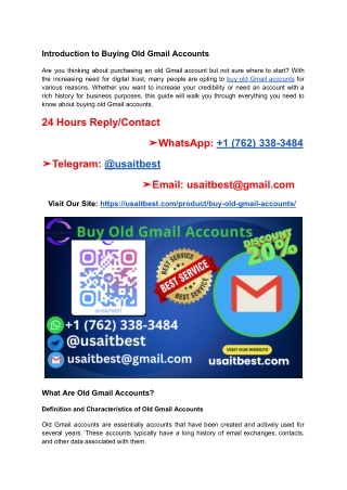 Top 21.0 Sites to Buy Old Gmail Accounts In (PVA & Aged)