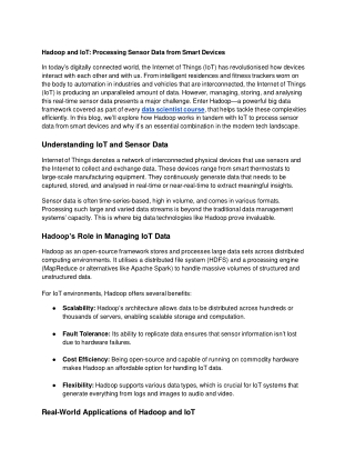 Hadoop and IoT_ Processing Sensor Data from Smart Devices