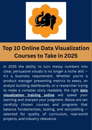 Top 10 Online Data Visualization Courses to Take in 2025