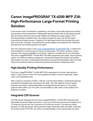 Canon imagePROGRAF TX-4200 MFP Z36