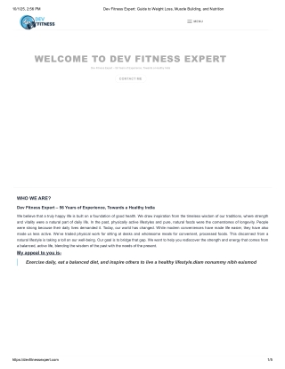 Dev Fitness Expert_ Guide to Weight Loss, Muscle Building, and Nutrition