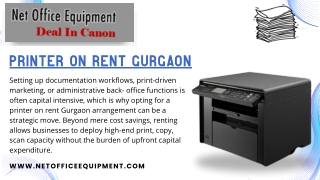 Unlocking Office Efficiency with Printer on Rent Gurgaon Services