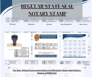 Regular State Seal Notary Stamp