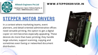 Precision Power Insights into Stepper Motor Drivers and Motion Control Trends