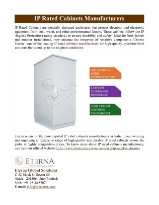 IP Rated Cabinets Manufacturers