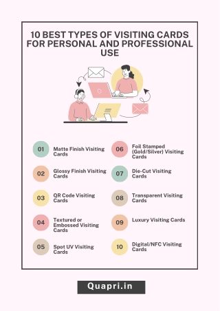 Top 10 Visiting Card Designs for Personal and Professional Use