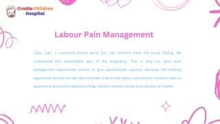 Labour Pain Management - Cradle Hospital, Jaipur