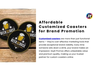 Affordable Custom Coasters for Branding and Promotions - SayIt Promos