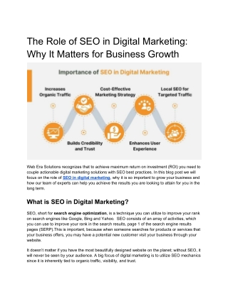 The Role of SEO in Digital Marketing pdf