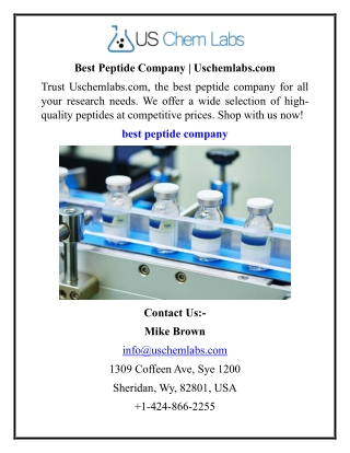 Best Peptide Company  Uschemlabs