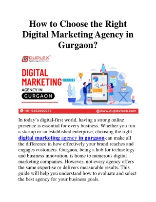 Best Digital Marketing Agency in Gurgaon for Business Growth