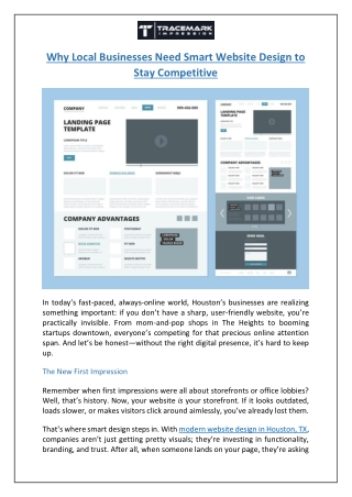 Title: Smart Website Design for Houston Businesses to Compete Today