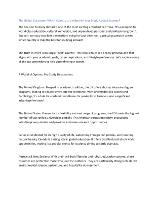 The Global Classroom