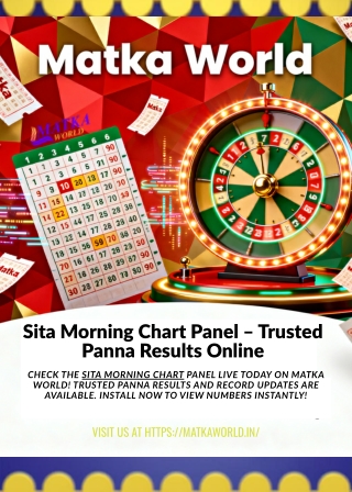 Sita Morning Chart Panel – Trusted Panna Results Online
